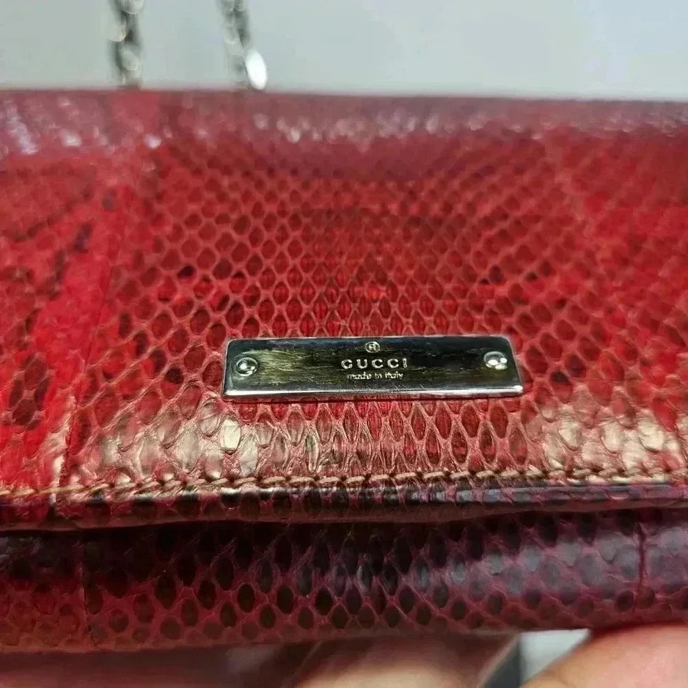 Gucci Python Leather Wallet  On Chain - Picture 9 of 16